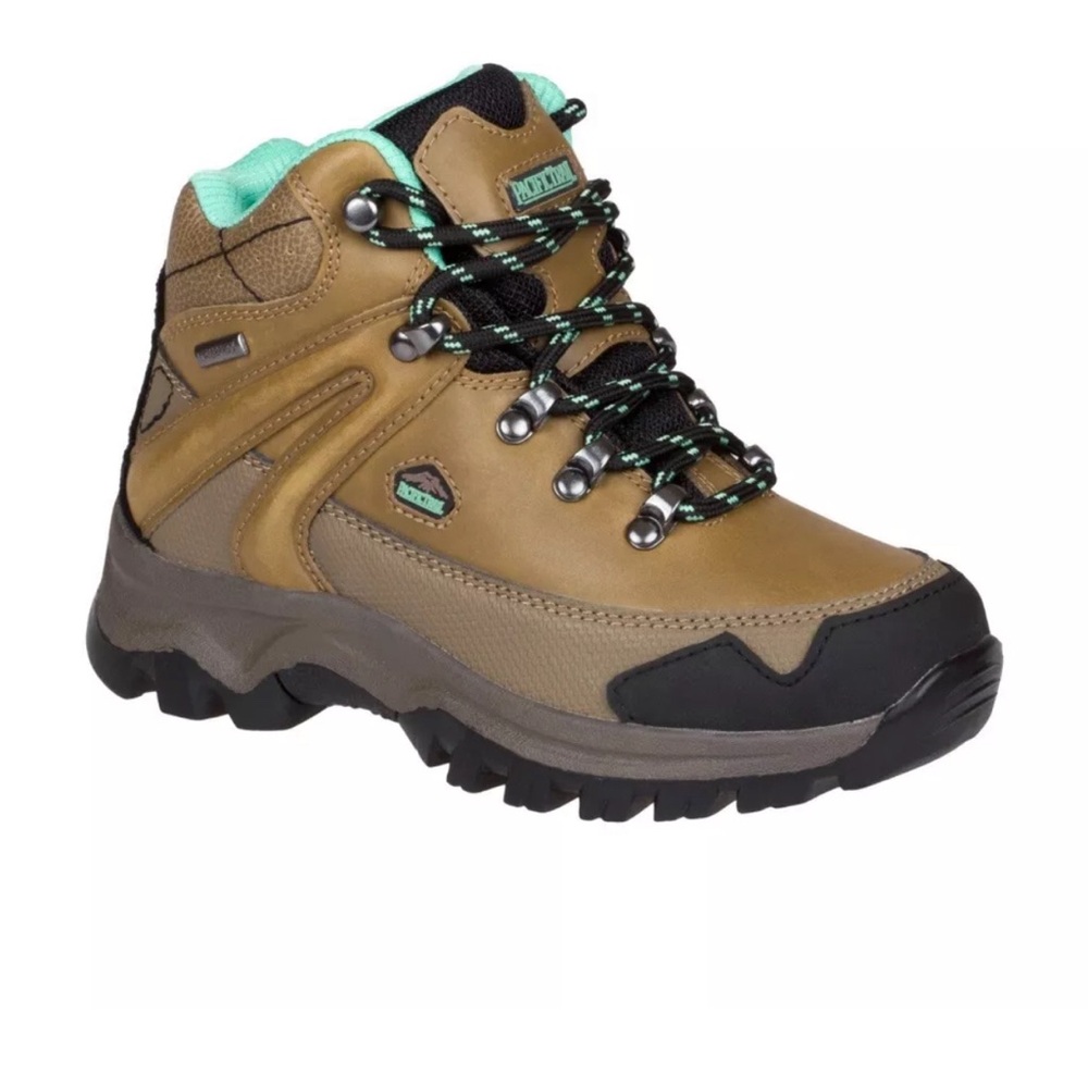 New Pacific Trail Hiking Boot Rainer Jr Brown Leather Round Toe Lace Up